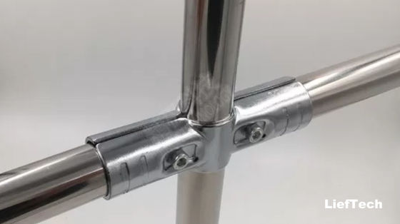 Struktur Modular Fitting Pipa Limbah Chrome Untuk Rak Penyimpanan