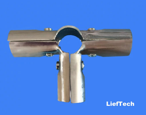 T bentuk vertikal Chrome tabung dan Fittings gabungan konektor