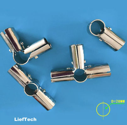 T bentuk vertikal Chrome tabung dan Fittings gabungan konektor