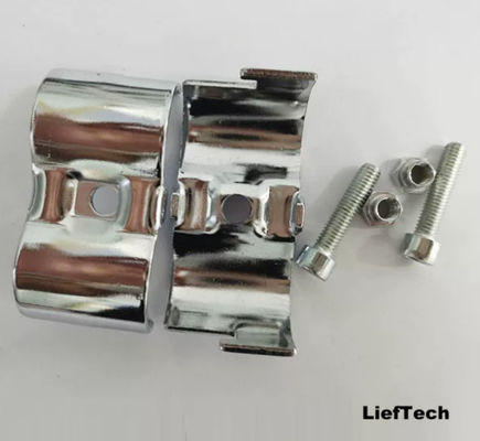 CRS Cold Rolled Steel Double Pipe Connector Untuk Pipe Chrome 28mm Dia