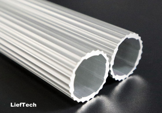 Ketebalan 1.2mm Aluminium Alloy Pipe Roller Shaft Aluminium Tube bergelombang