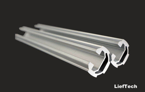 OEM 19mm Diameter Anodized Aluminium Pipe Tubing Dengan alur
