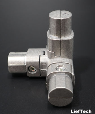 Tiga dimensi 90 derajat Pipe Joint Anodized Aluminium Connector