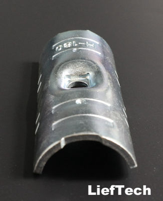 Tutup pipa logam tabung ramping Fittings pipa baja 180 derajat Clamps gabungan