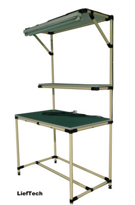 Ukuran Custom Pipe Work Bench Aluminium Alloy Rack Mount Workstation