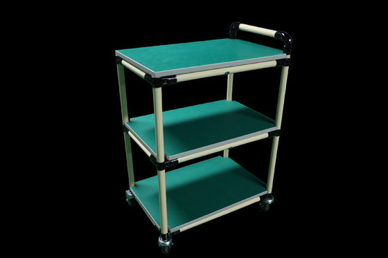 Beban 60kg Pipe Work Bench Panel Silver Board Trolley Tingkat Penggunaan Tinggi