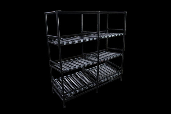 Aluminium Pipe Work Bench Roller Track Pipe Rack Sistem Untuk Industri