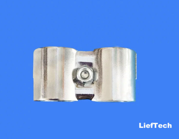 CRS Cold Rolled Steel Double Pipe Connector Untuk Pipe Chrome 28mm Dia